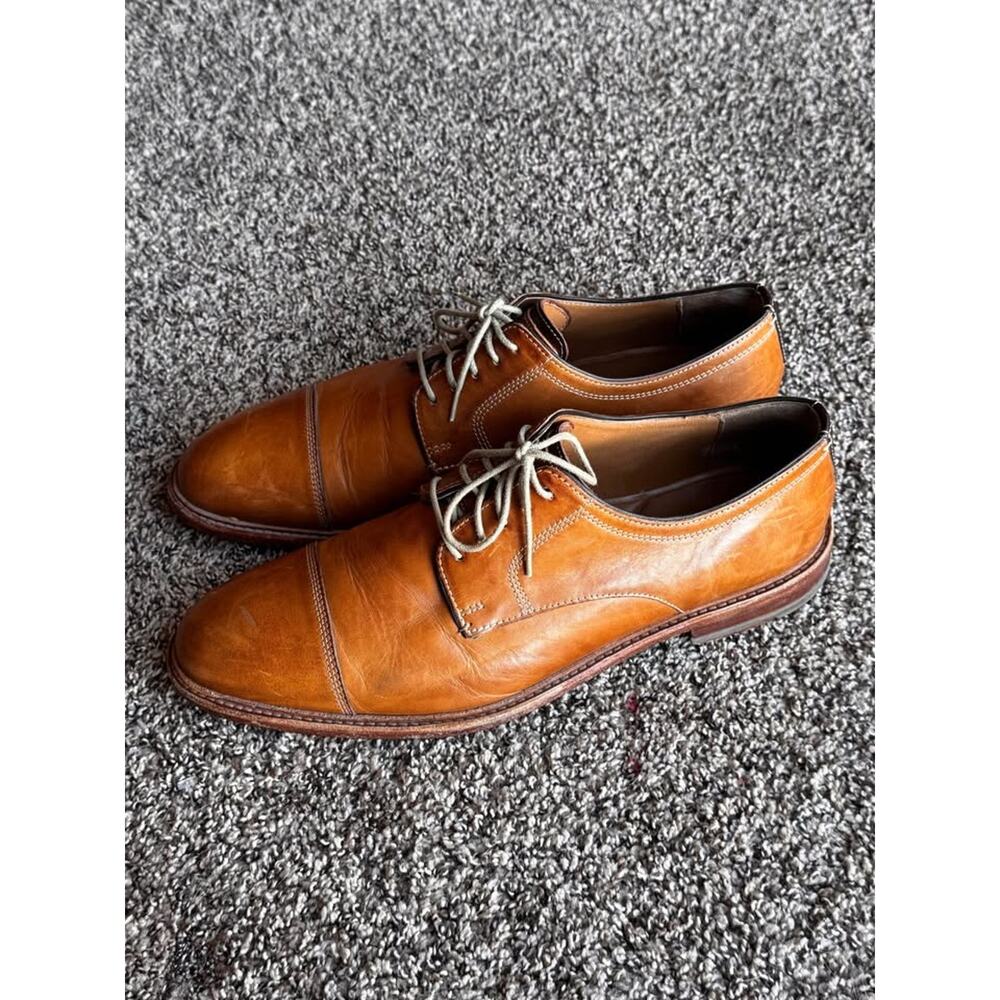 Johnston&Murphy Lenox Hill Cap Toe Oxford shoes in British Tan leather Size 13